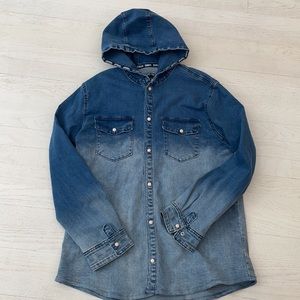 Hooded Denim Shirt!!